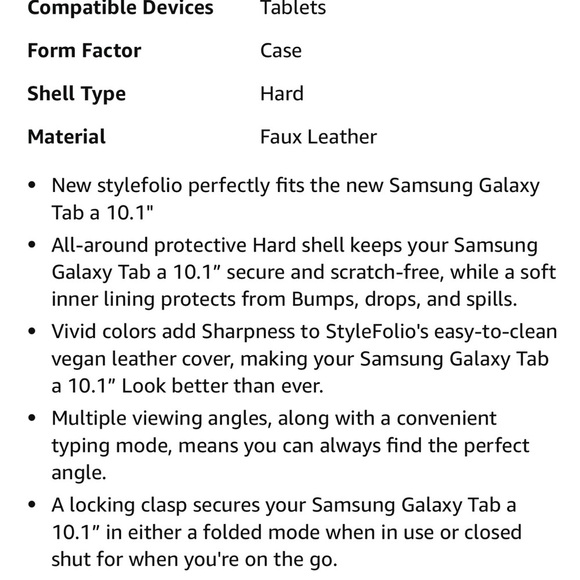 Speck Purple Tablet Case for Samsung Galaxy tablet A 10.1 in purple - Picture 7 of 7